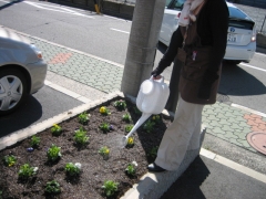 水やり　原さん